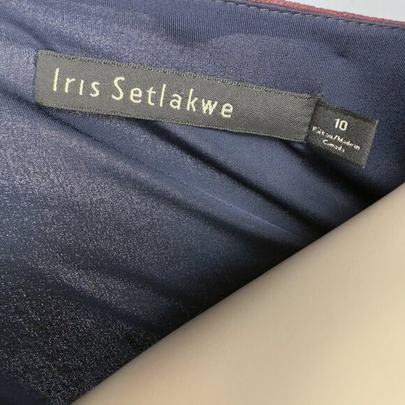 IRIS SETLAKWE Bamboo Lining Red White & Blue Top‎ Blouse Sz 10 - Picture 6 of 9